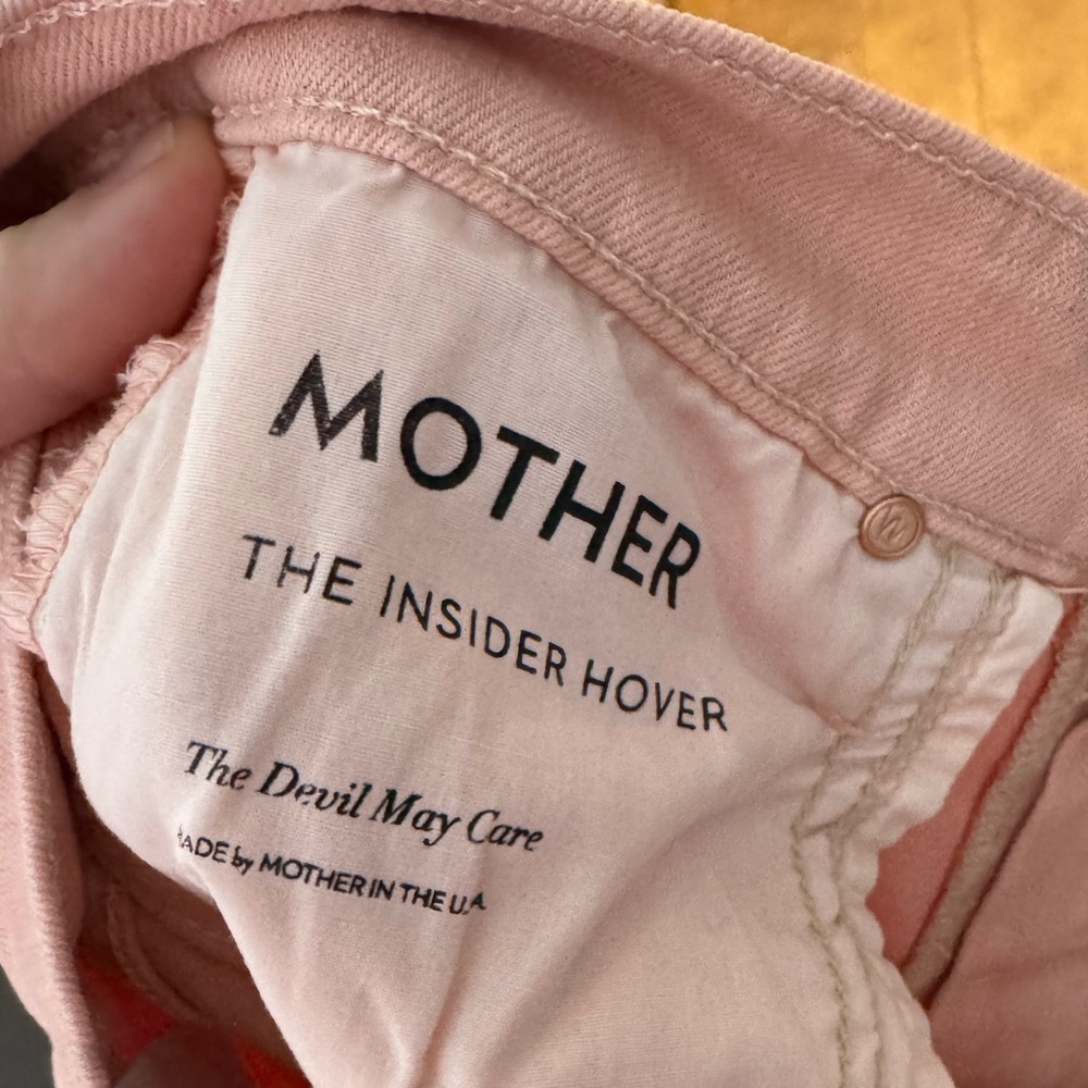 NWT MOTHER THE INSIDER HOVER Jean pink size 27 peach color - Picture 4 of 13